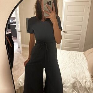 Aritzia blueish grey palazzo pant jumpsuit